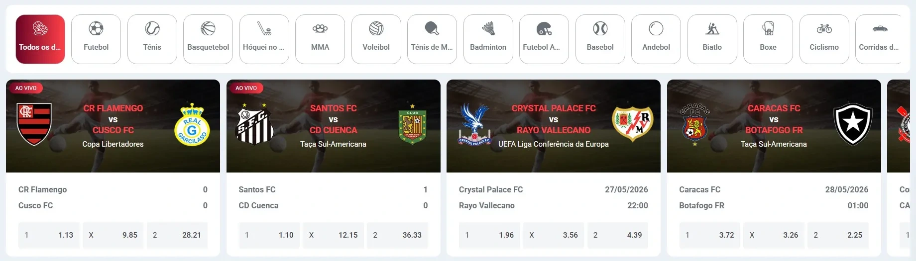 Mercados de Apostas Desportivas